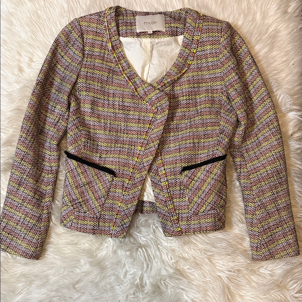 Maje Colorful Tweed Blazer